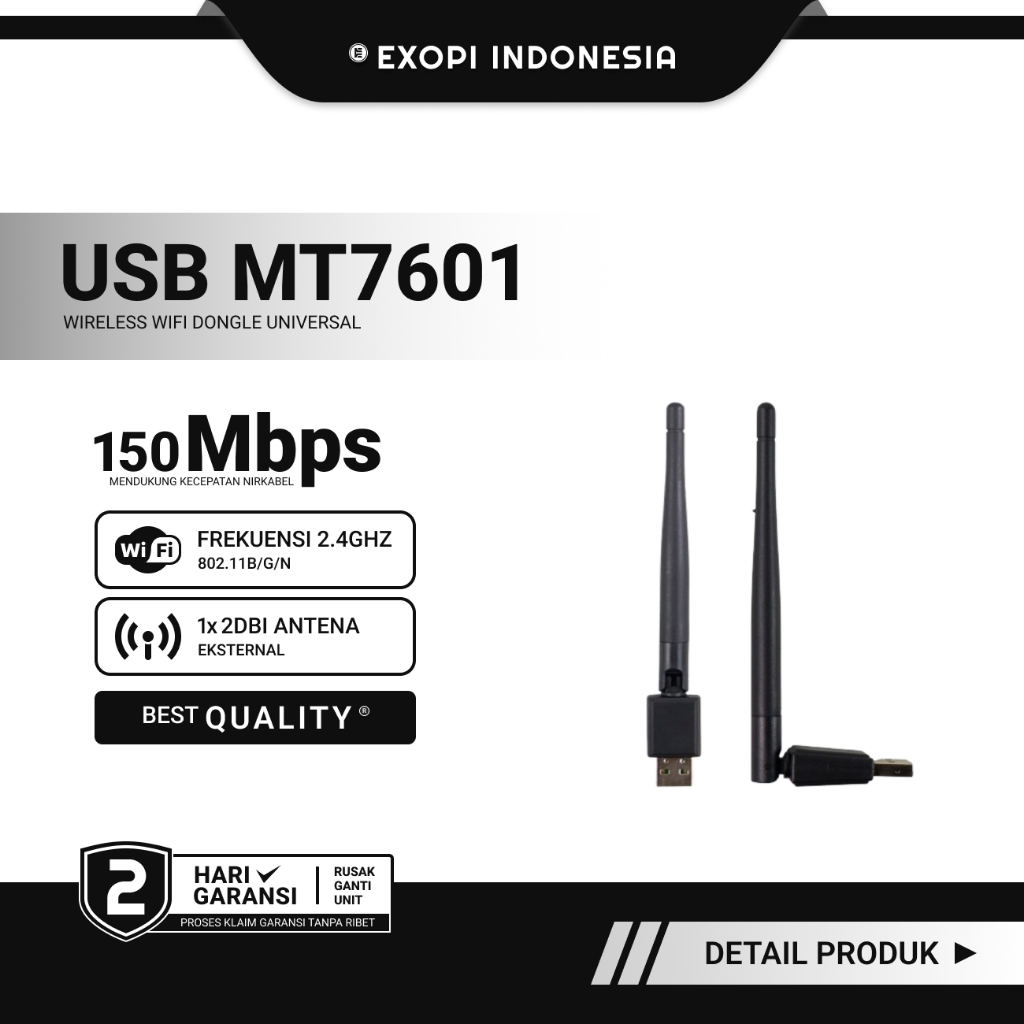 USB MT7601 WiFi Dongle Kecepatan 150Mbps Bisa Untuk STB DVB T2 Universal Best Quality