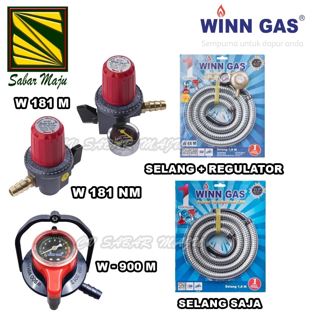 Win Gas Selang / Regulator Gas Win Gas / Selang Paket Meter