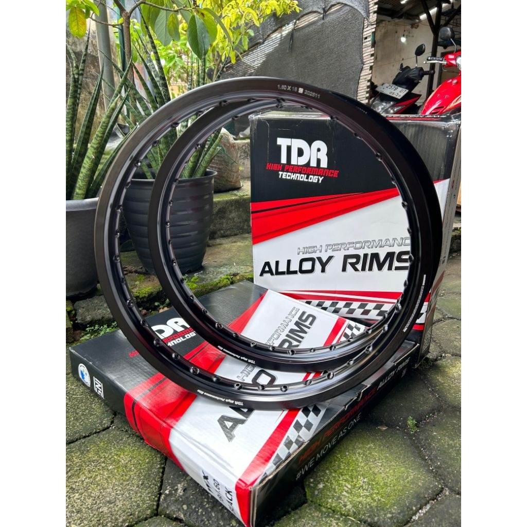 VELG TDR RACING WX RING 18 UKURAN 160/185 HITAM BLACK