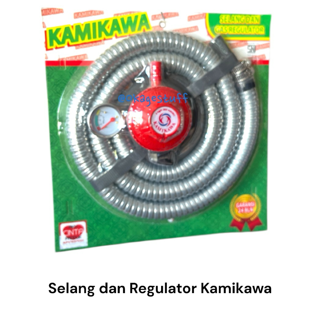 SELANG KAMIKAWA Paket Regulator Cocok Utk Tabung Ga 3kg 12kg Bright Gas