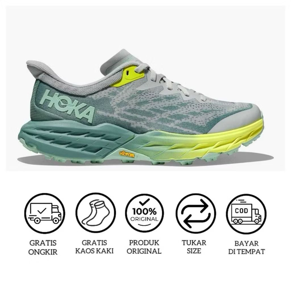 Sepatu TrailRun Hoka Speedgoat 5 Mercury Trellis