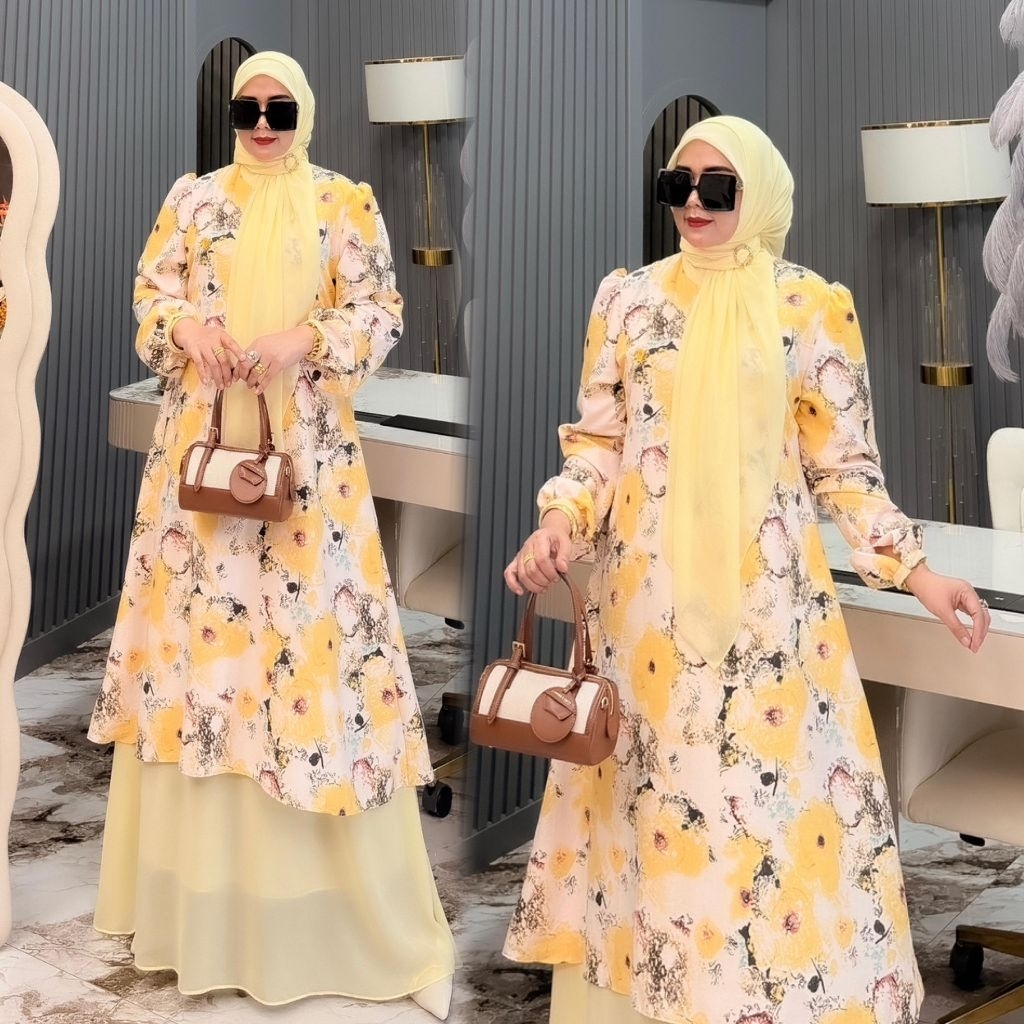 HALIMAH MELAYU GAMIS SET SEGI 4 / MAHARANI SET HIJAB / SAFITRI DRESS SET HIJAB / SORAYA DRESS SET HI