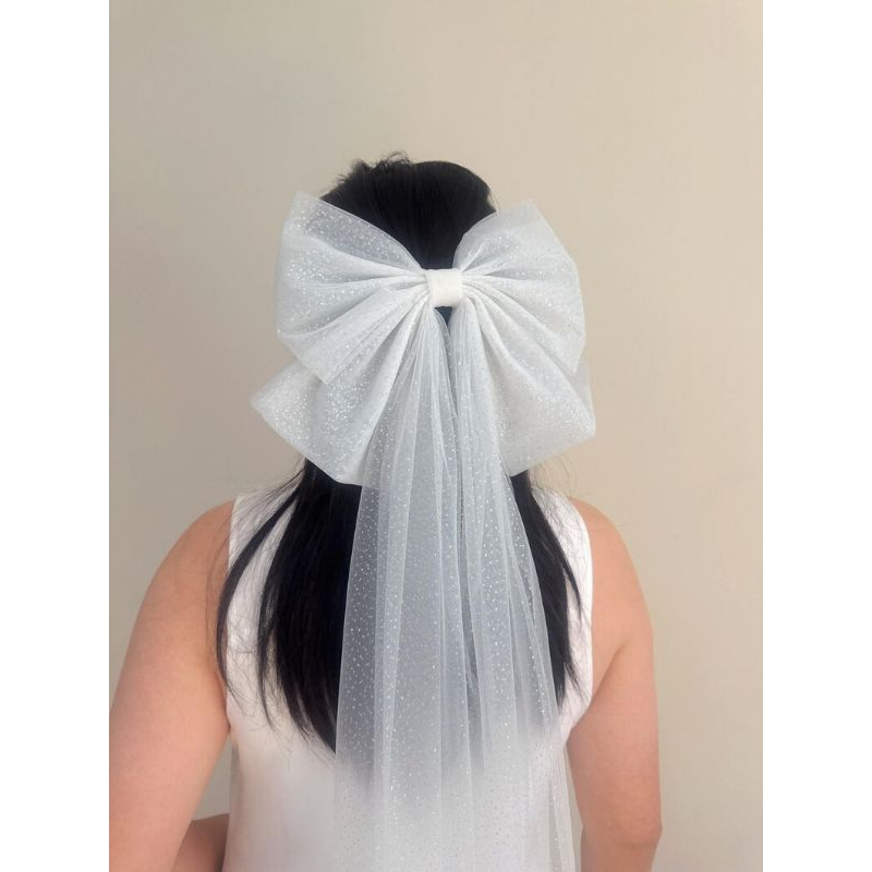 Pita Hair Veil Wedding Tail 80cm - Aksesoris Rambut Pengantin & Bridal Mewah Prewedding