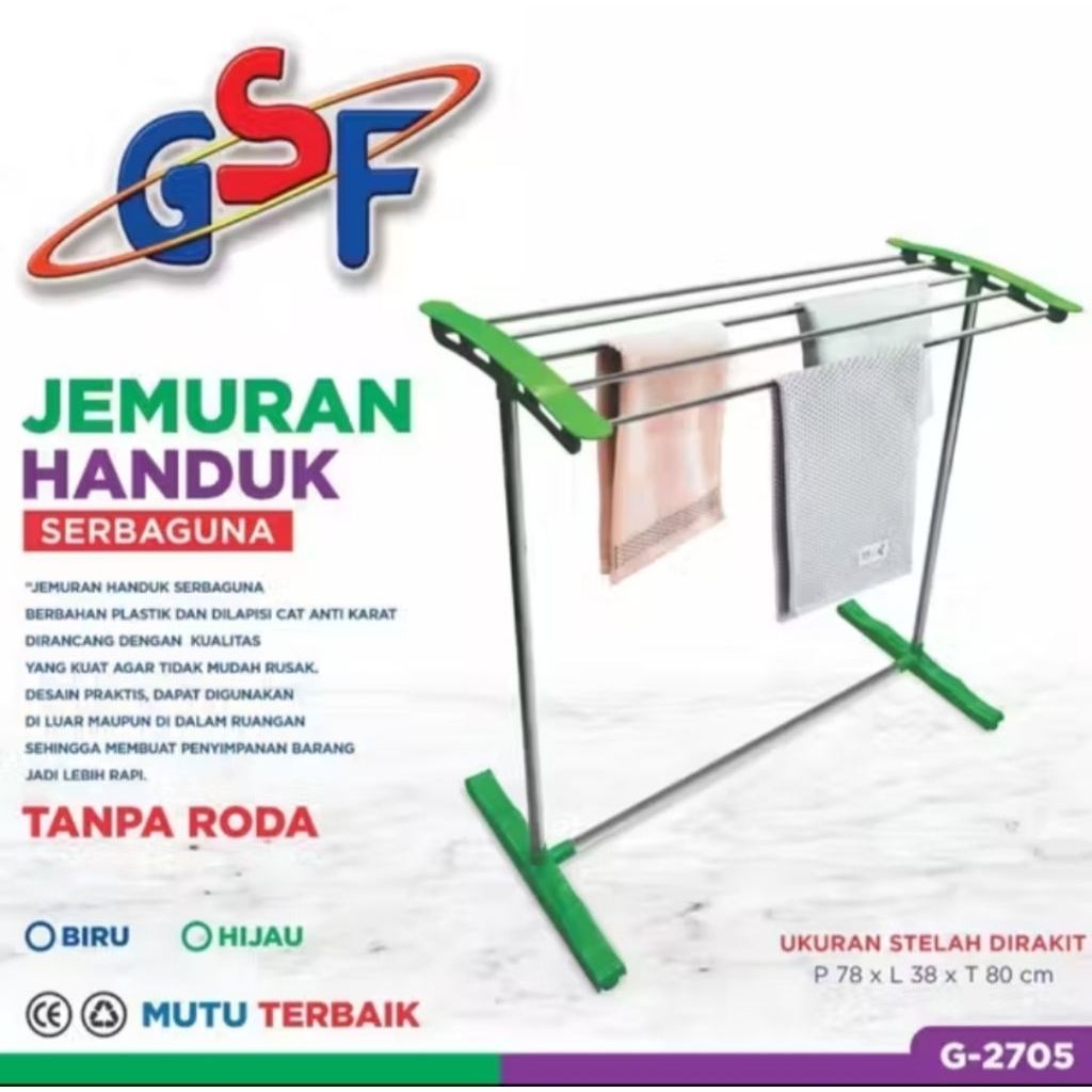 RAK JEMURAN HANDUK DENGAN RODA PORTABLE / RAK JEMURAN SERBAGUNA DENGAN RODA & TANPA RODA