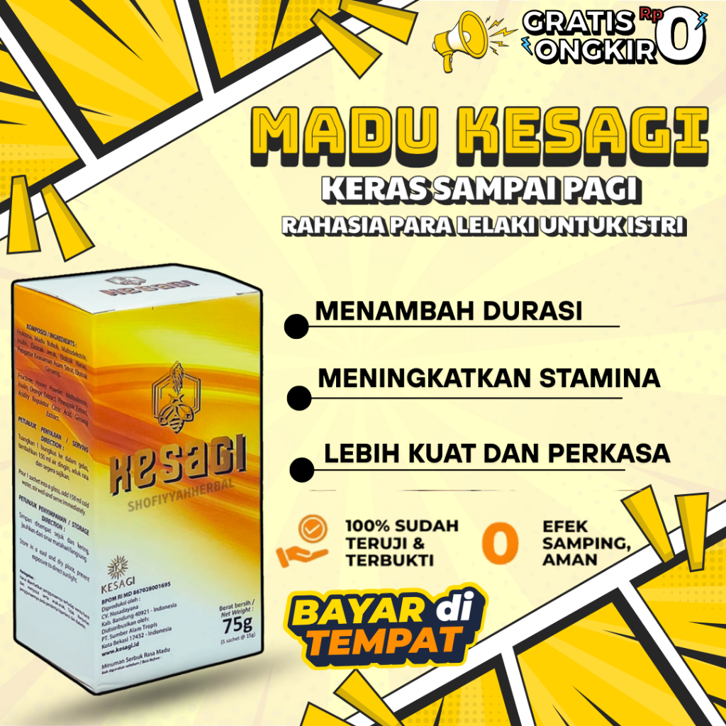 Madu Kesagi atau Kosagi Minuman Serbuk Untuk Stamina Original Isi 5 Sachet Perbox Resmi Bpom