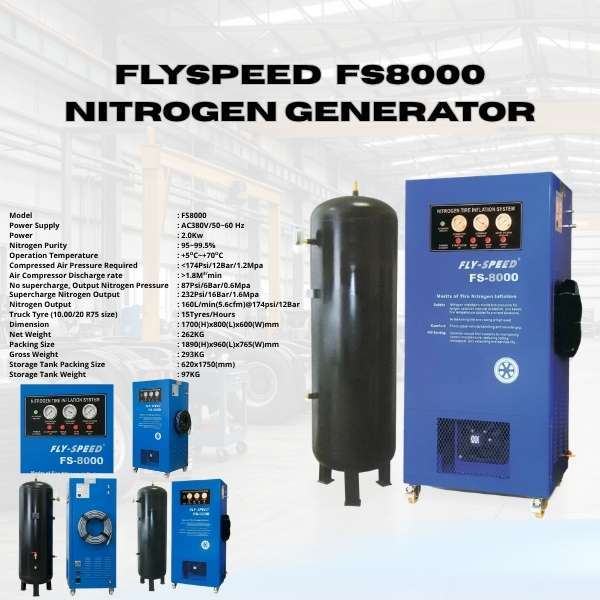 Pompa Ban Truk Flyspeed FS800 dengan Nitrogen