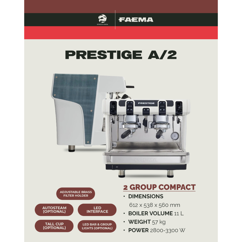 FAEMA PRESTIGE A/2 COMPACT | Mesin Kopi - Mesin Espresso