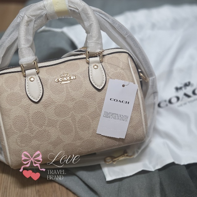 Mini Rowan Satchel in Signature Coated Canvas | Tas Wanita Speedy Branded Small Slingbag | READY STO