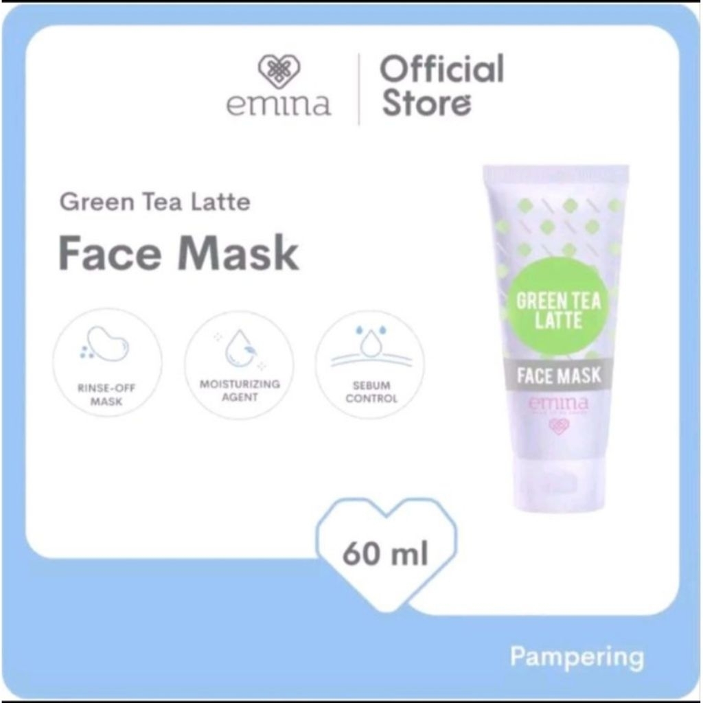 EMINA GREEN TEA LATTE MASK / EMINA GREEN TEA FACE MASK