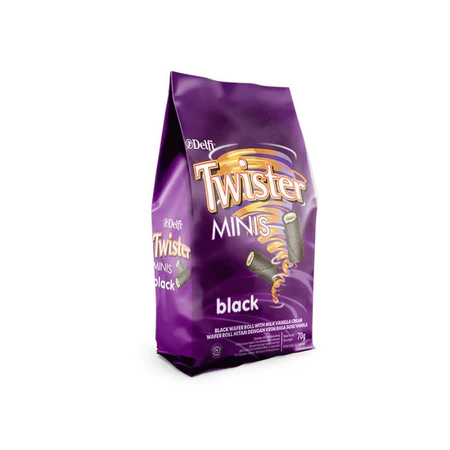 Delfi Twister Wafer Roll Black Vanilla 70 gr