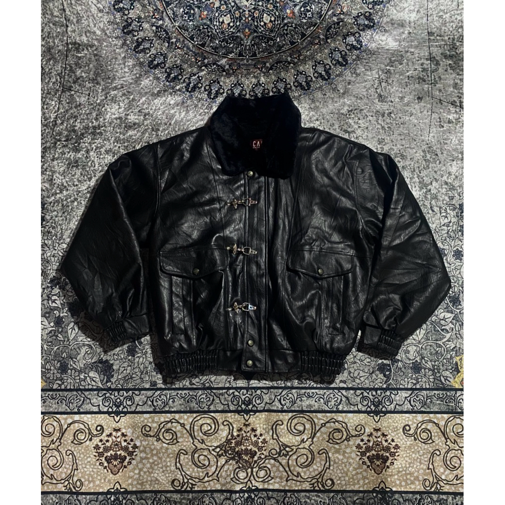 leather flight jacket