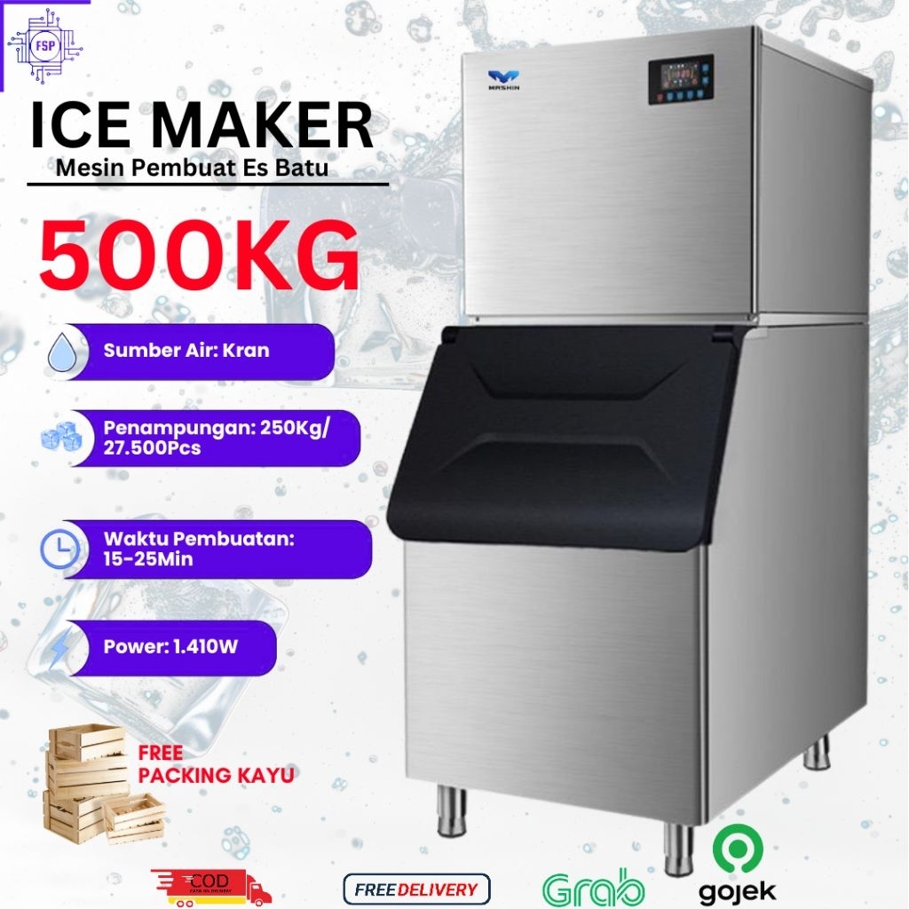 [Ready Tidak Po] Mesin Es Batu Kristal 500kg/24jam AP-1000P Ice Maker Machine