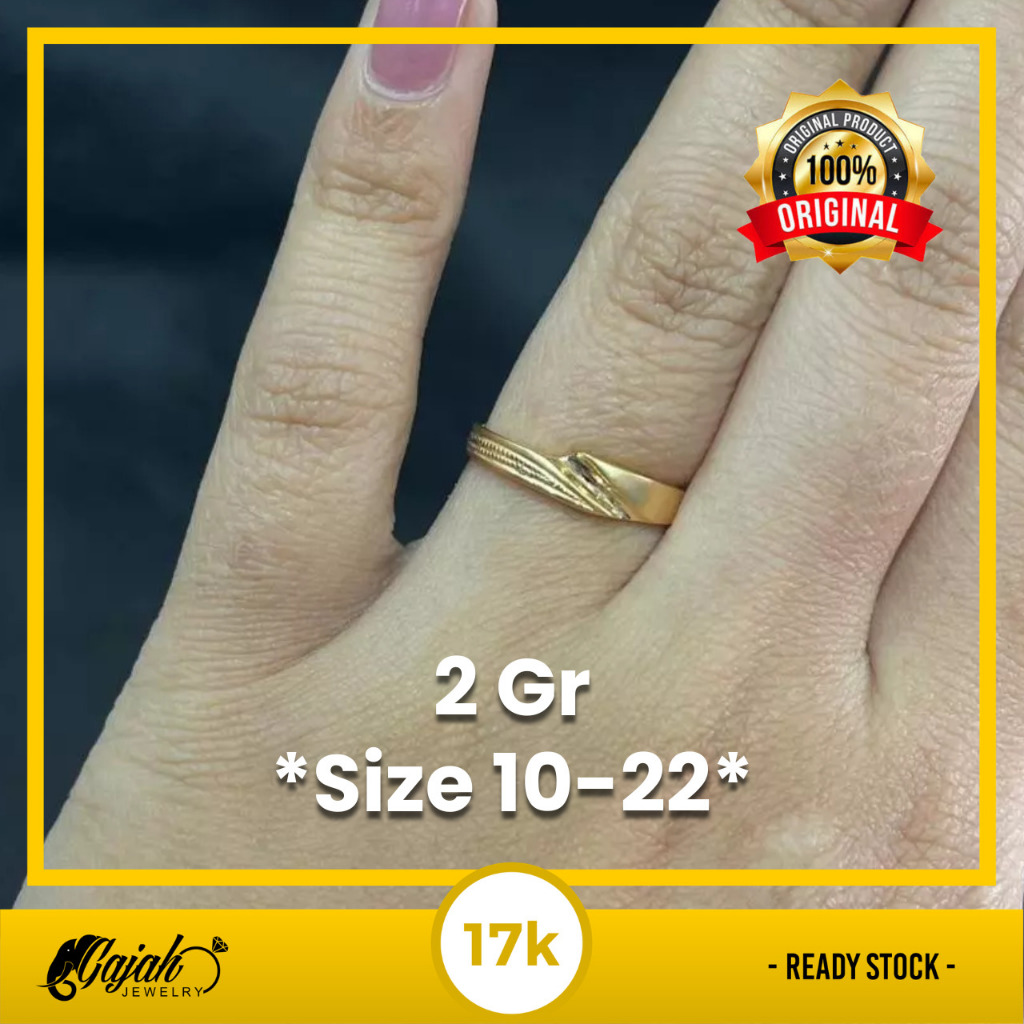 Cincin Emas 17K - Toko Emas Gajah - 2 Gram 77889