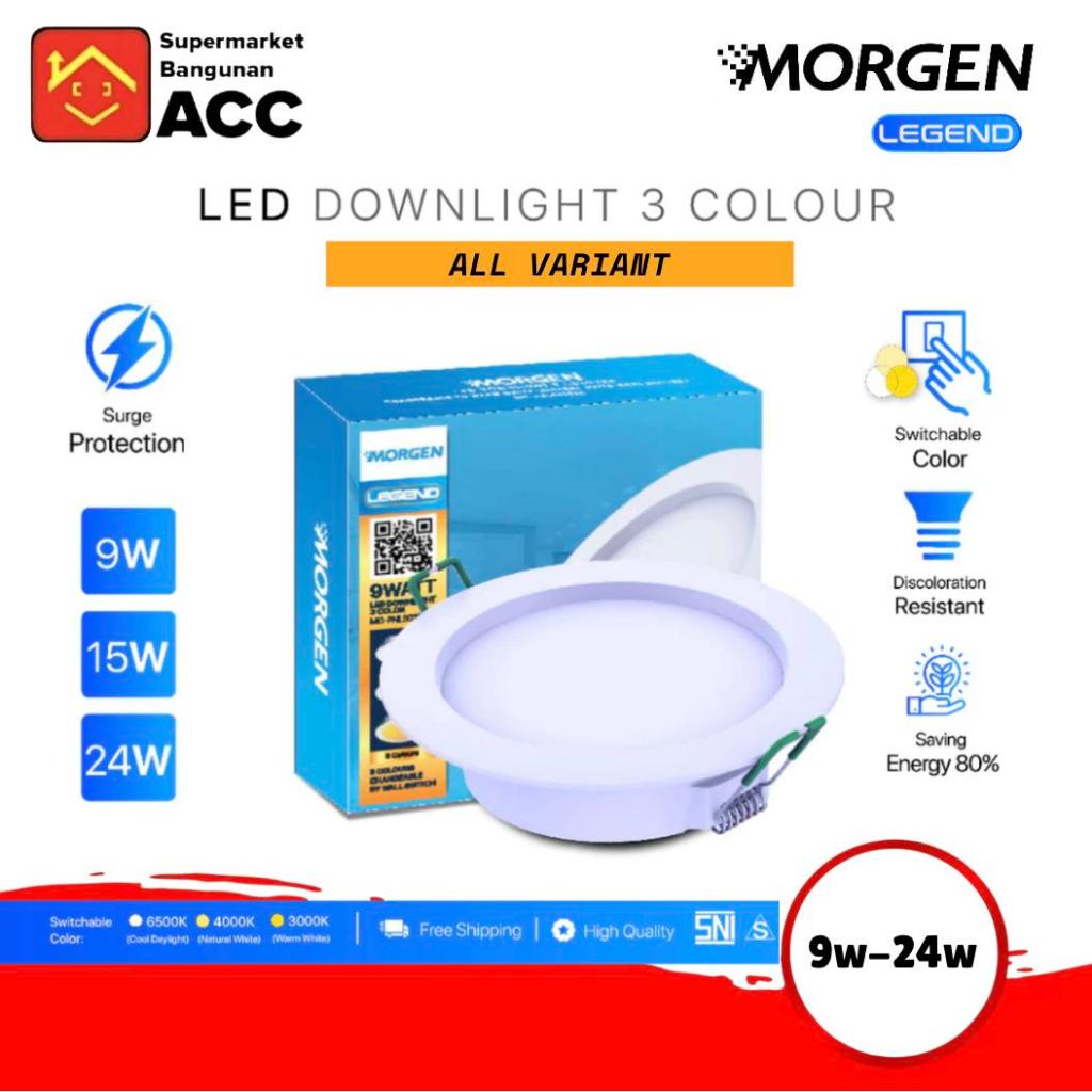 Lampu Downlight 3 Warna - Lampu Downlight - Downlight Plafon - Morgen Legend Downlight LED Panel Inb