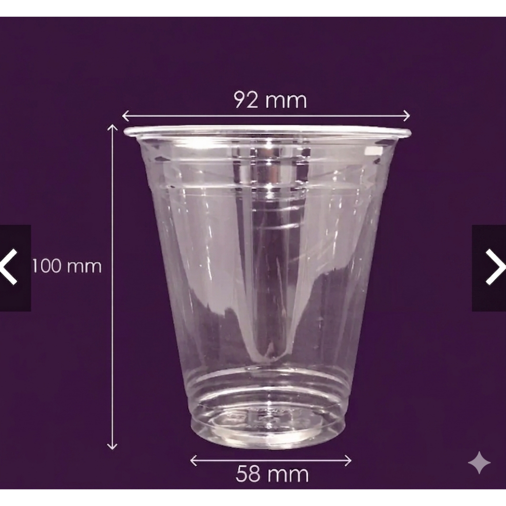 [ 50pcs ] CUP TEBAL PET TEBAL 14 OZ + LID STRAWLESS / SIPPY LID