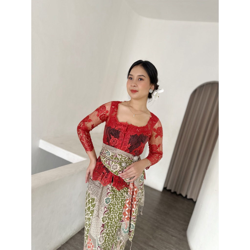 Kebaya Brokat Metalic | Kebaya Jadi Brokat Murah Bali