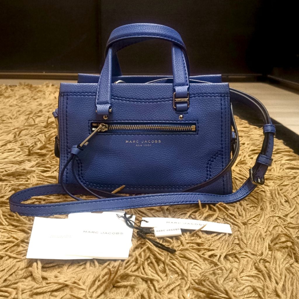 Marc Jacobs Mini Cruiser Coastal Blue Satchel Bag Preloved VVGC