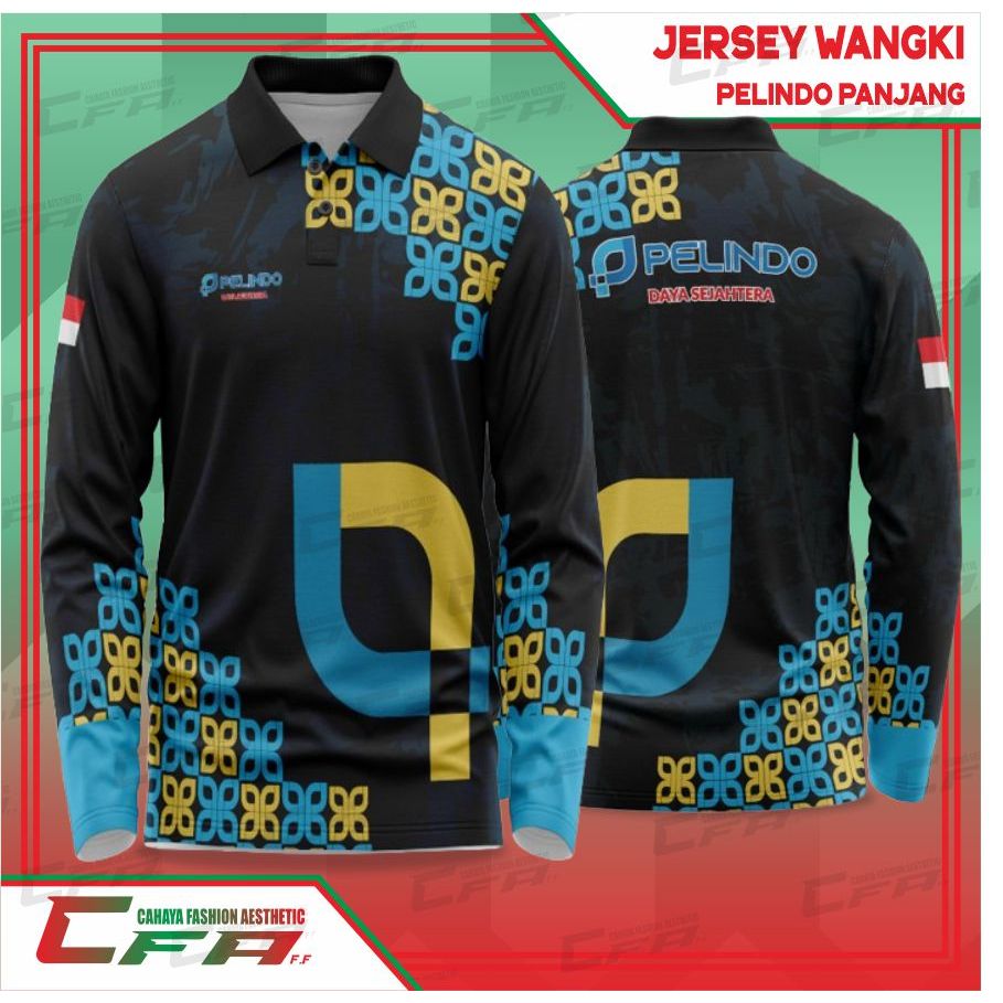 CFA JERSEY WANGKI TEMA PELINDO LENGAN PANJANG DRYFIT MILANO FULL PRINTING SPORTY UNISEX