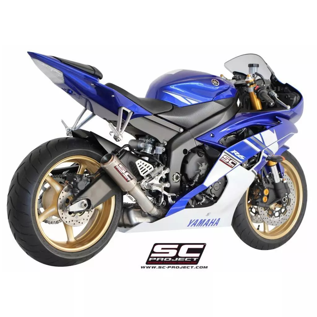 SC Project CR-T Muffler Titanium Knalpot Slip On Yamaha R6 2006