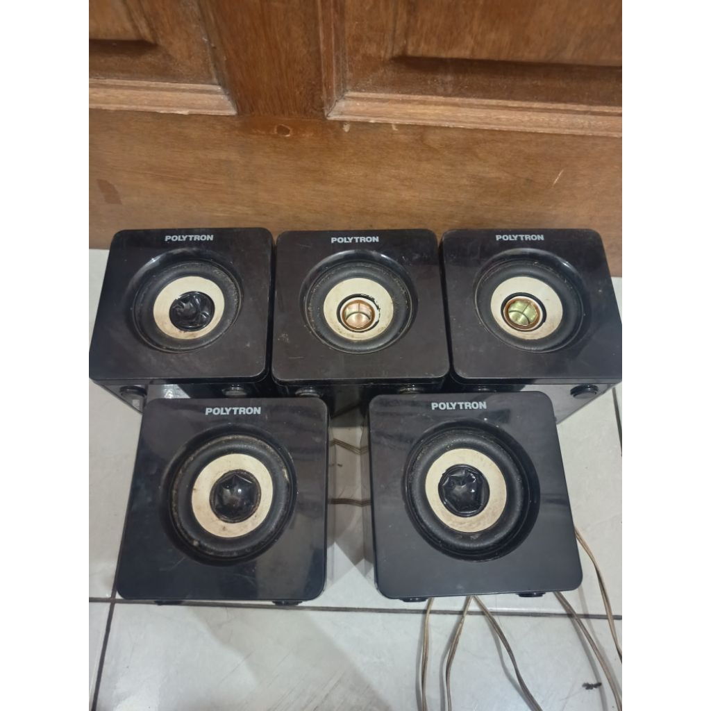 5pcs speaker vocal bekas home theater polytron