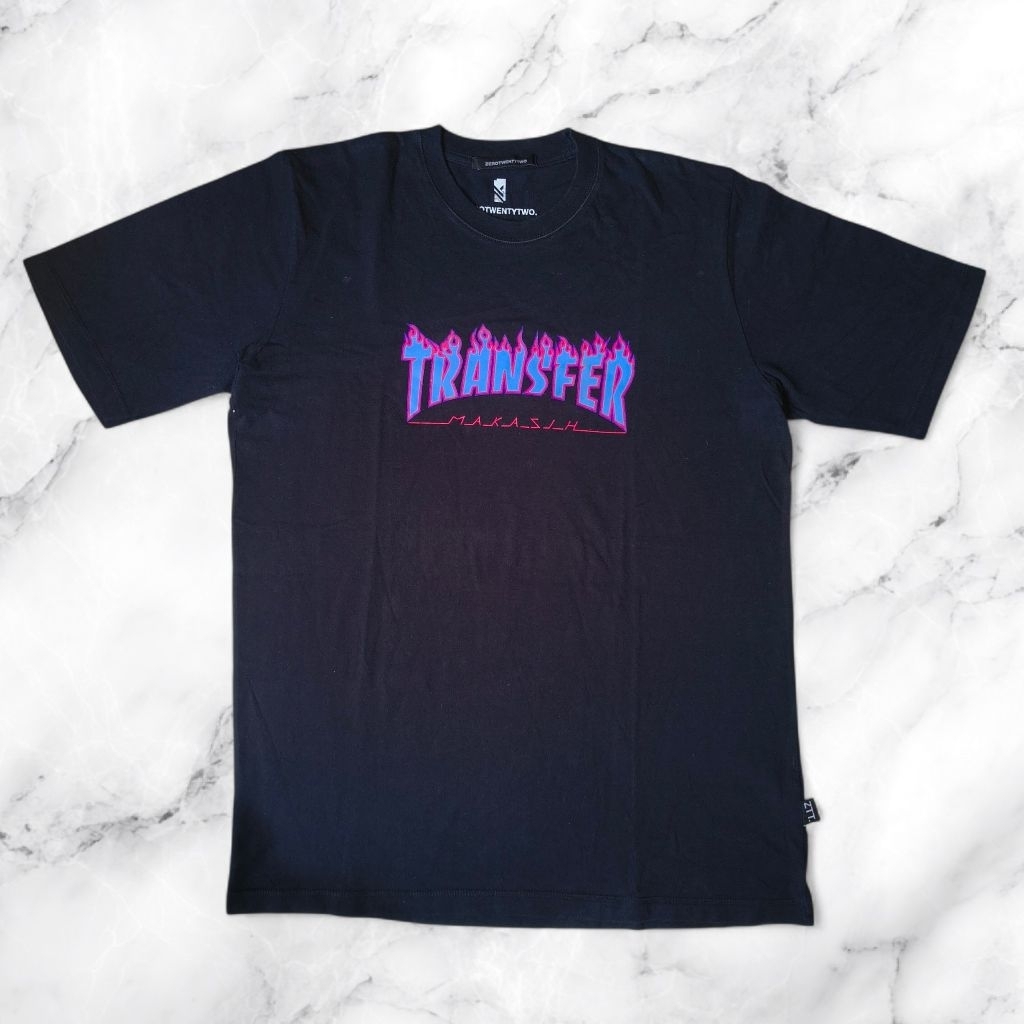 Kaos Parody Thrasher "TRANSFER" by Zerotwentytwo - Black (Size L) Second