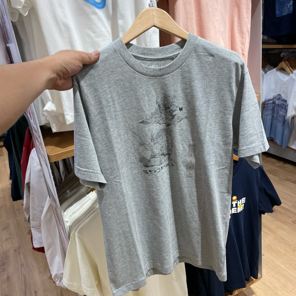 Tshirt Uniqlo Man HUNTER X HUNTER 03 gray