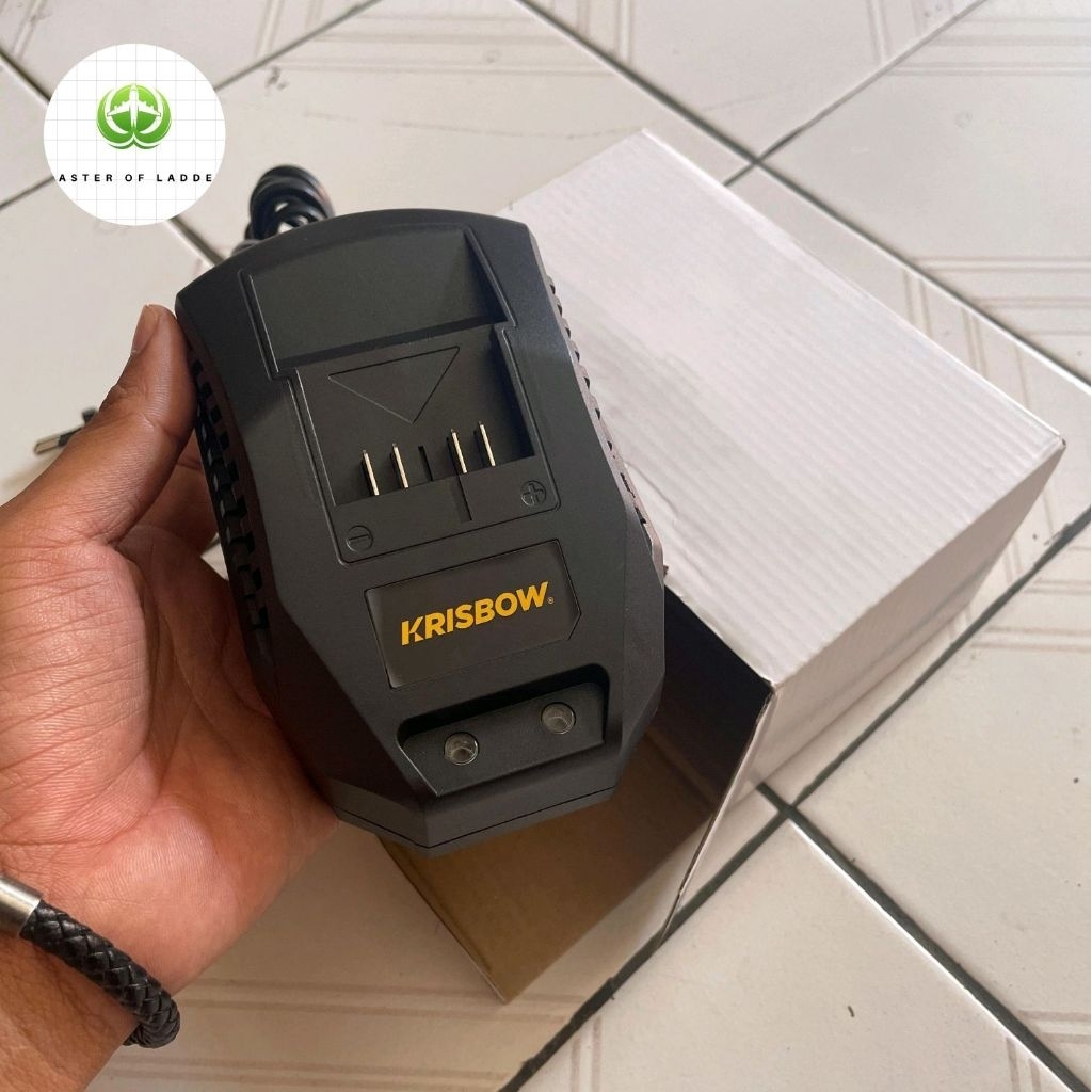 Charger Baterai Krisbow Cordless Impact Drill 10085869