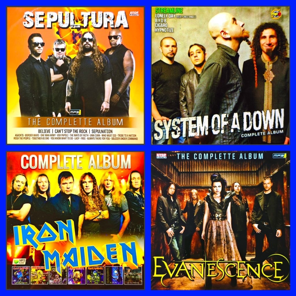 Kaset MP3 Audio Lagu Barat Sepultura - Soad & Iran Maiden - Evanescence Album