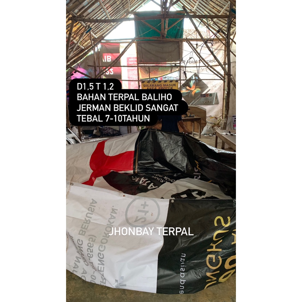 Kolam Bundar d1,5 tinggi 1,2 Terpal Baliho