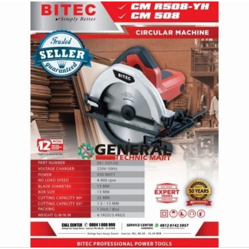 mesin gergaji kayu sircular saw bitec 7 inch