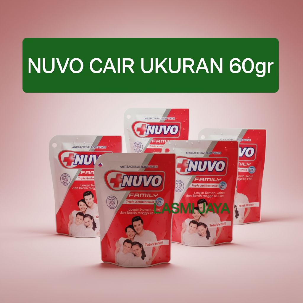 6 pcs nuvo sabun cair ukuran 60gram Nuvo sabun cair 60ml sabun cair sabun cair sabun cair kecil sabu