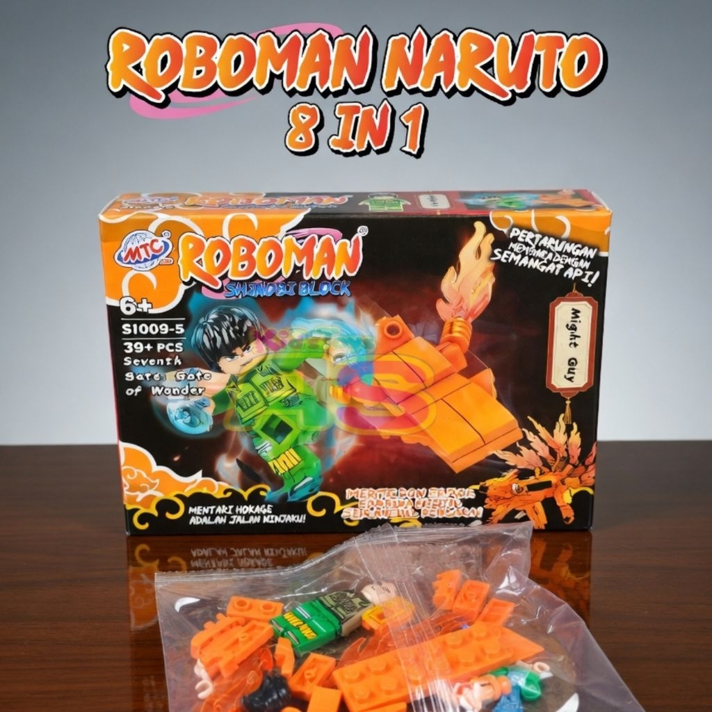 Mainan Brick Naruto Roboman - Minifigure Naruto Shippuden Bisa Gabung Jadi Robot Kyubi 