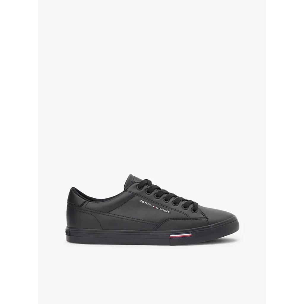 Tommy Hilfiger Men's THRFM05814BD Signature Midsole Lace Up Trainers With Leather Sepatu Sneakers Pr