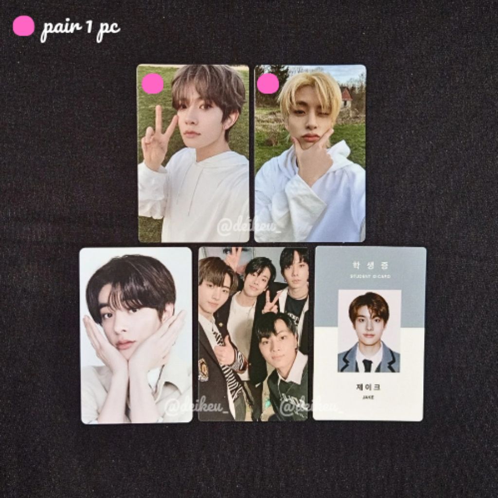 Photocard Enhypen Heeseung Jay Jake Sunghoon Sunoo Jungwon Ni-ki Unit Enniv chibi hoodie orange bloo