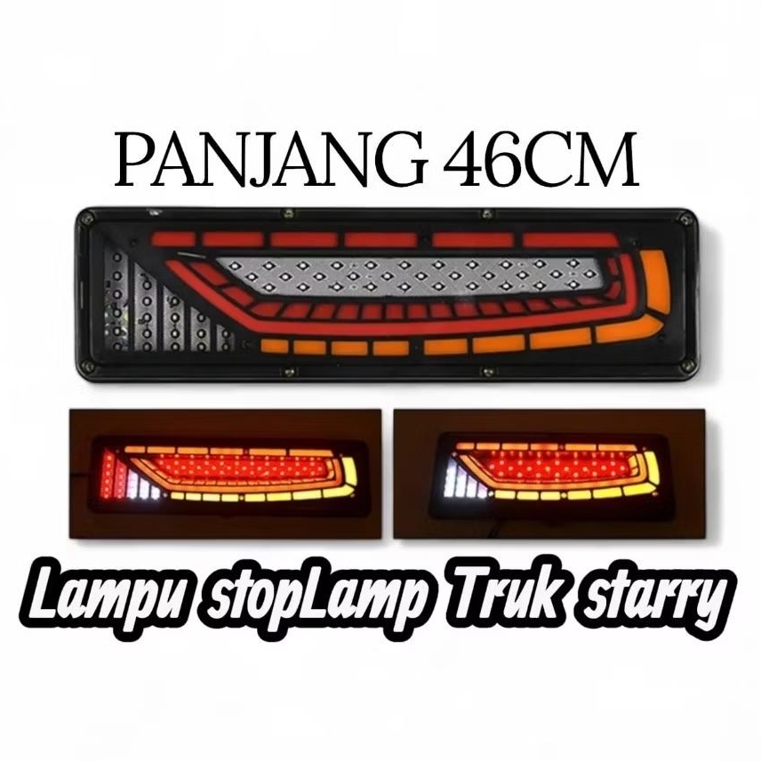 Lampu StopLamp truk 24V Starry 46CM Stop Lamp Rem Belakang truk Canter Giga Dyna Tronton