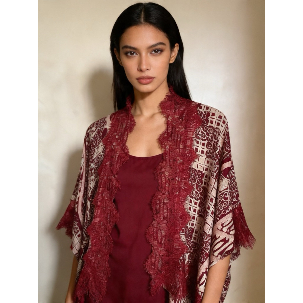 cardigan batik viscose/doby Cirebon