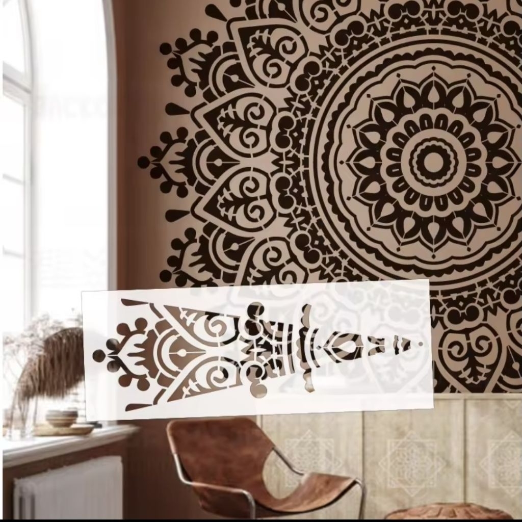 mandala stencil dinding