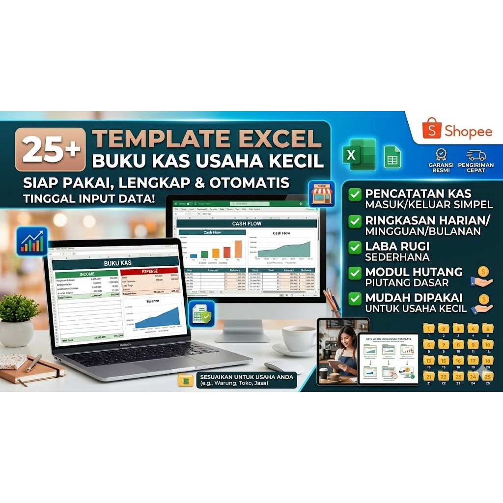template excel buku kas usaha kecil