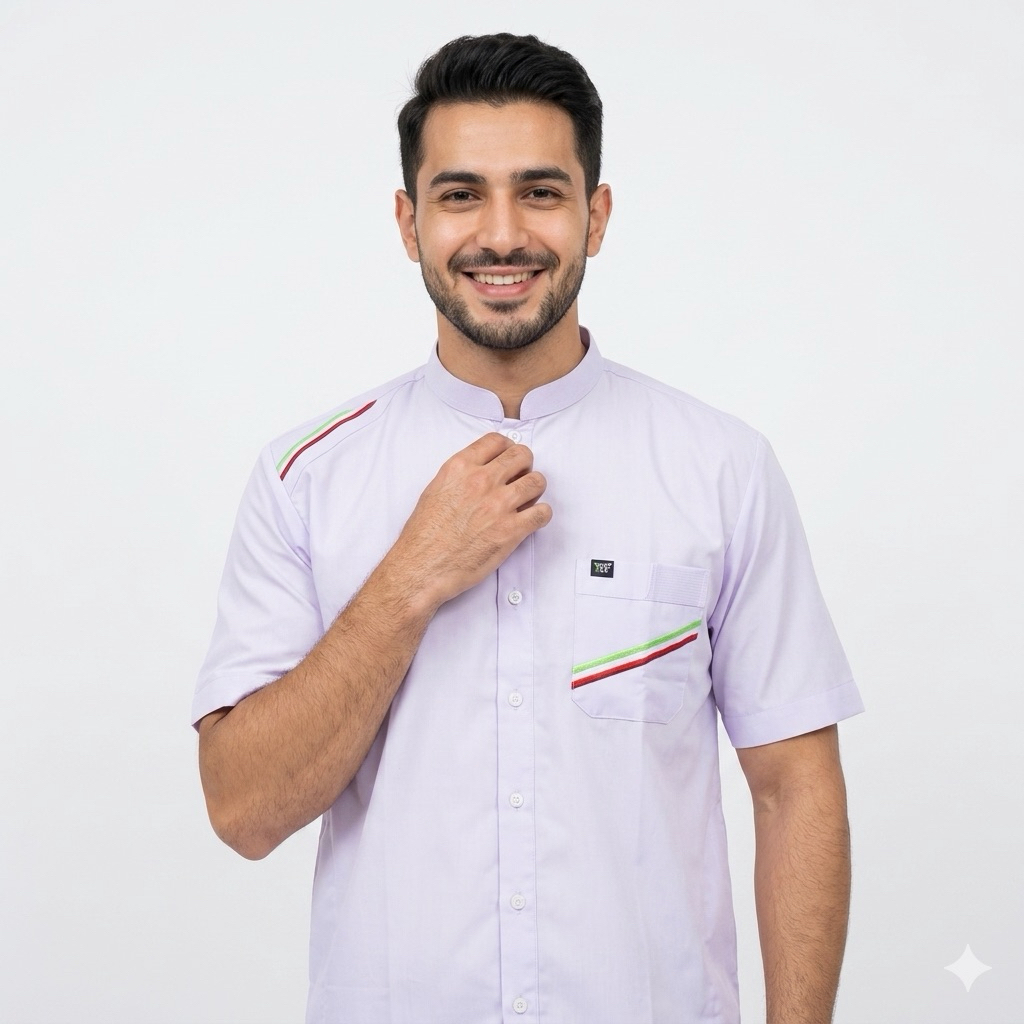 Baju taqwa pria koko al wafa lengan pendek putih