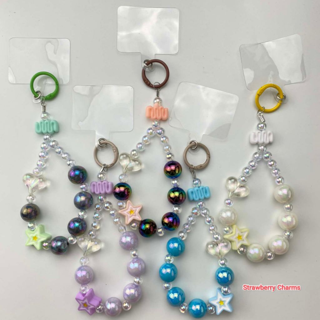 (1 PCS) Phone Strap Premium Mutiara | Chain Gantungan HP | Gantungan HP Premium Korea | Phone Charm 