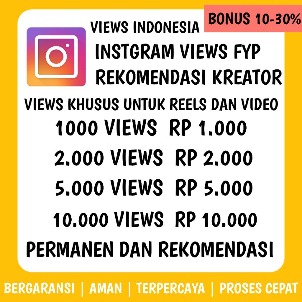 Ig Views Indonesia Termurah Real Aktif Permanent