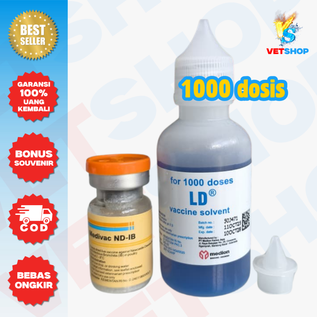 Vaksin Ayam ND IB 1000 Dosis - VETSHOP
