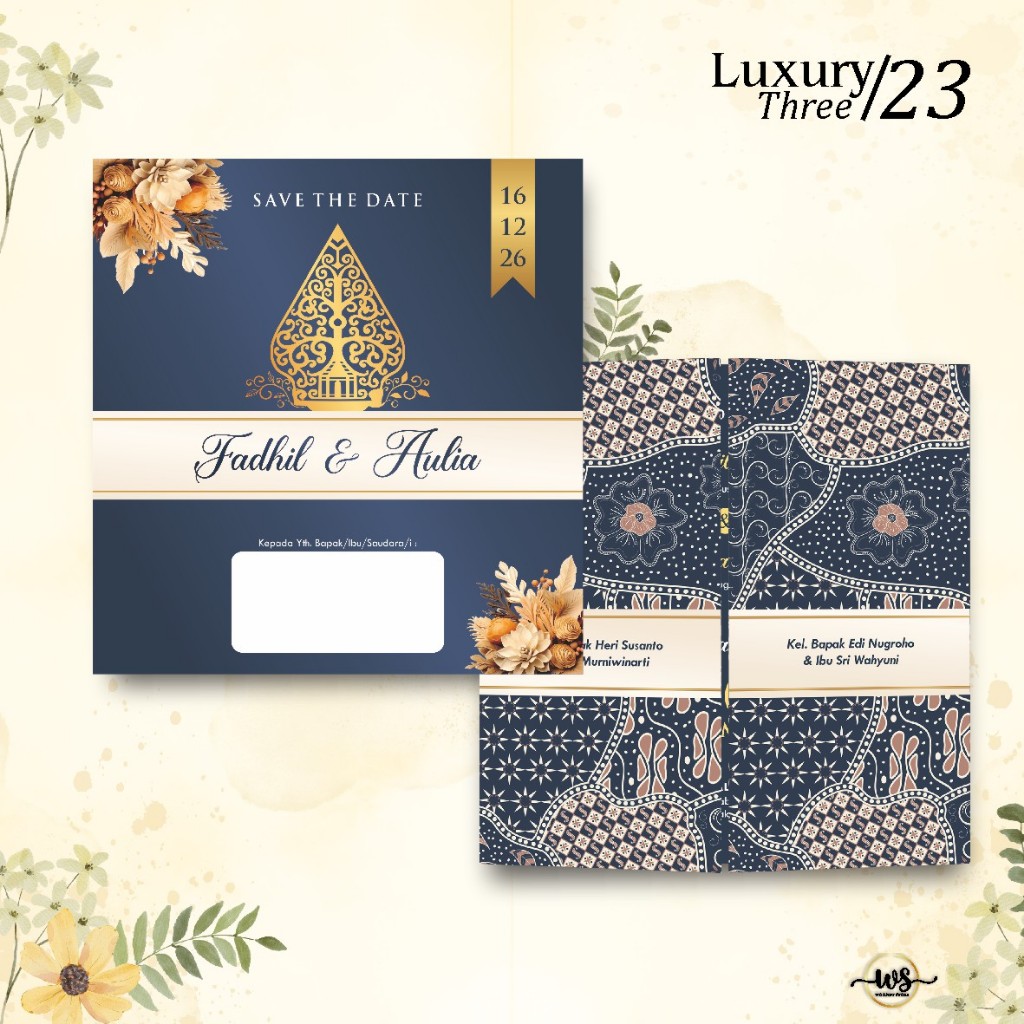 Paket Undangan Pernikahan Mewah Luxury Triple Full Colour Custom Bahan AP (500 Pcs dan 1000 Pcs)