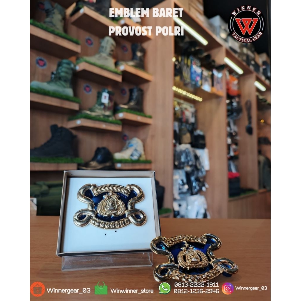 Emblem baret provost polri