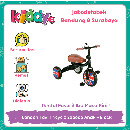 SEWA DI KIDDY.ID - London Taxi Tricycle Sepeda Anak – Black