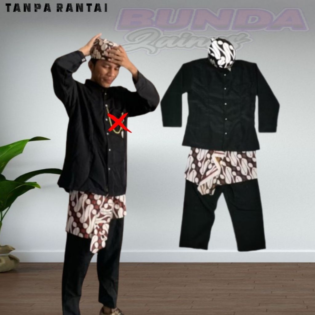 Setelan Baju BASOFI Dewasa Komplit Tanpa Rantai Baju Adat Jawa Cocok Untuk Baju Karnaval