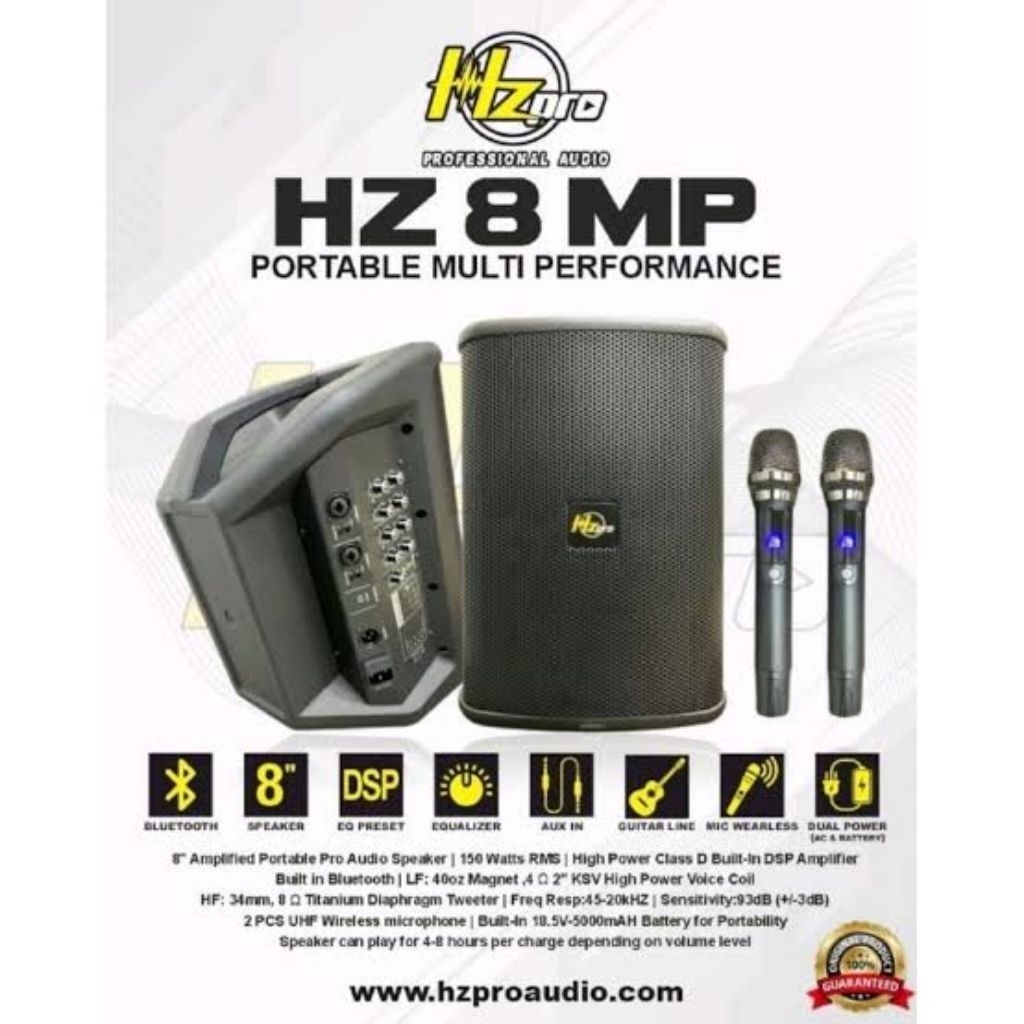 Speaker Aktif Portable HZ PRO HZPRO HZ 8MP HZ 8 MP ORIGINAL