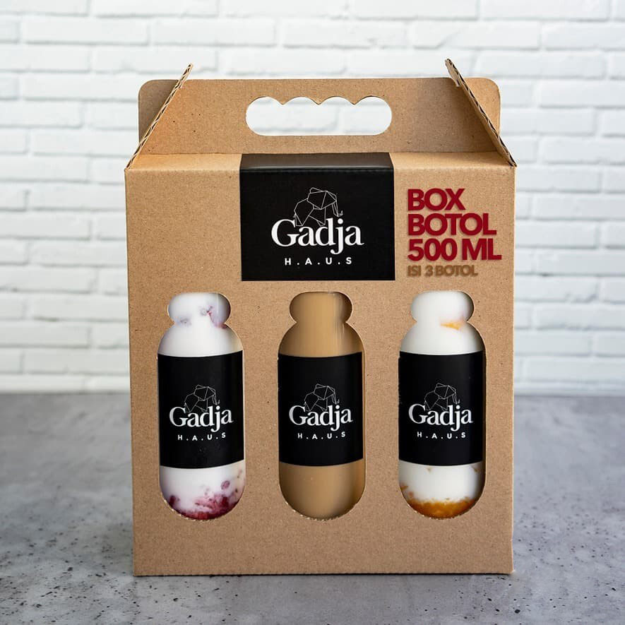 Dus Botol Kale 500ml Isi 3 Box Packaging Hampers Kemasan Minuman Take Away