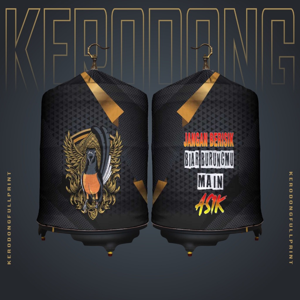 KERODONG FULL PRINTING SANGKAR MURAI QUOTES SERIES JANGAN BERISIK BAHAN PE PREMIUM SUBLIME RESLETING
