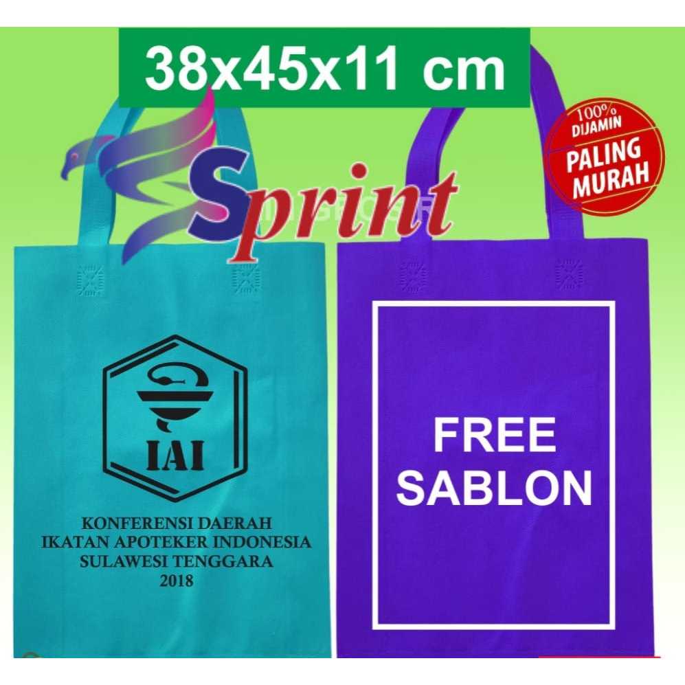 1 HARI BERES Sablon Custom 38x45x11 Tas spunbond goodie bag souvenir spunbond